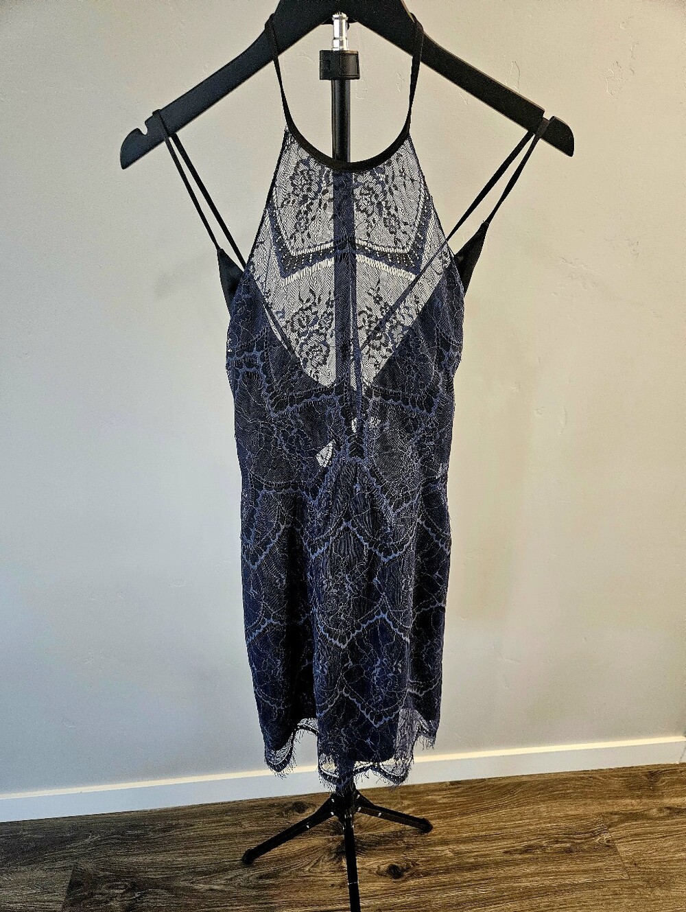 New Free People Nothing Like This Lace Overlay Mini Dress